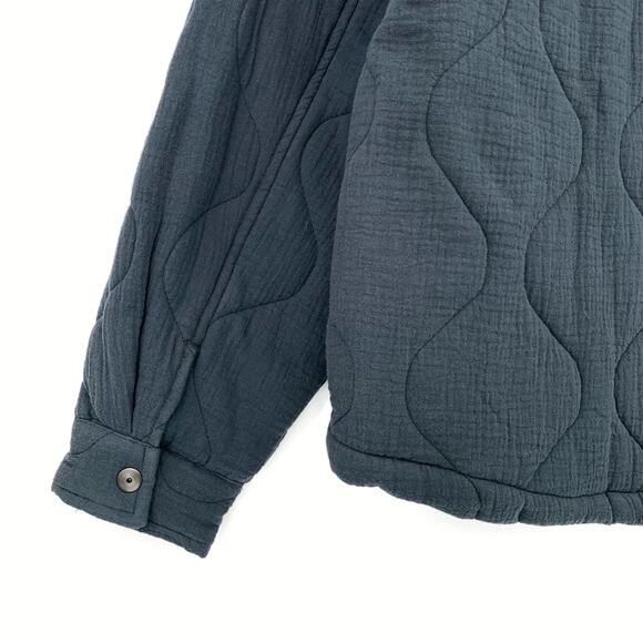 UNIONBAY Tyra Quilted Shirt Jacket Dusty Blue XL - Picture 11 of 11